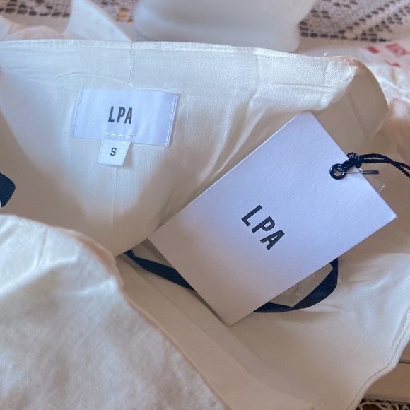 LPA Idalia Cream Corset Puff Sleeves Top Size S from REVOLVE